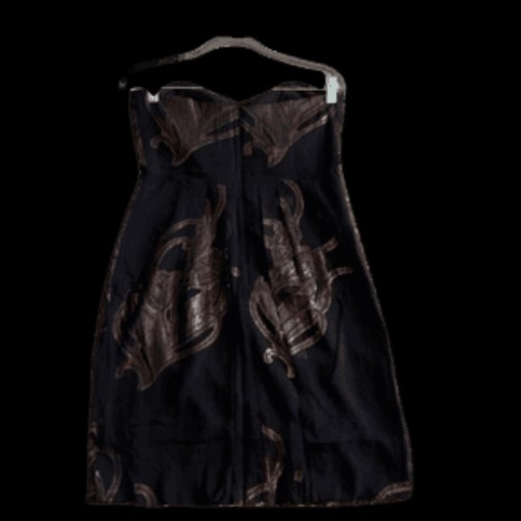 NICOLE MILLER COLLECTION BLACK SILK CHIFFON Mini dress - Picture 15 of 16